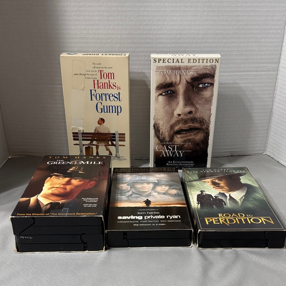 Lot of 5 Tom Hanks Movie VHS Collection Various Themes
